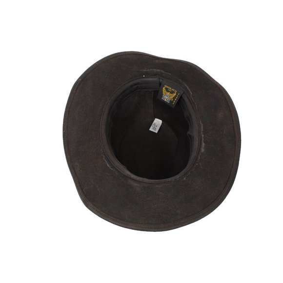 COPY - Henschel Hat Co USA H1H Brown Leather Cowboy Western Outback Mens XL - Picture 4 of 7